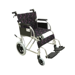 รถเข็นล้อ 12 นิ้ว เบาะม่วงพับหลัง  <br>C0303-12-PP